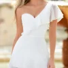 Ace by Velvi One Shoulder Little White Dress