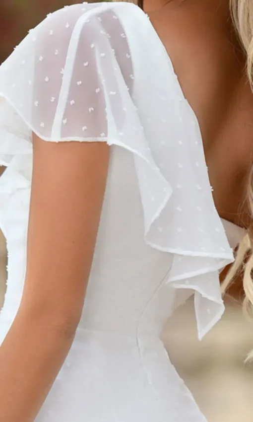 Ace by Velvi One Shoulder Little White Dress