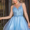 Babydoll Short Prom Dress with Rolled Hemline