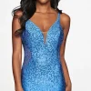 Backless Beaded Short Faviana Homecoming Dress