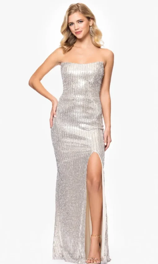 Betsy and Adam Long Formal Dress a26952