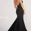 Butterfly Back Ellie Wilde Rhinestone Dress EW34005