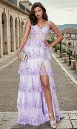 Chicas Long Formal Dress c2433