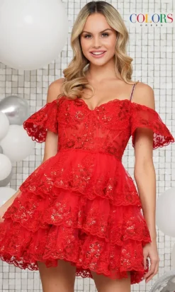 Colors Dress Short Party Dress 3347