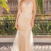 Corset-Back Embellished Long Prom Dress 4308