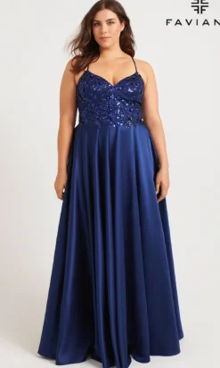 Faviana Long Plus-Size Formal Dress 9578