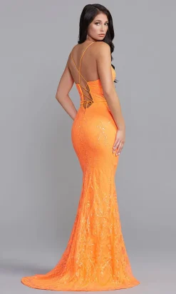 Iridescent-Sequin Long Sexy Formal Dress for Prom