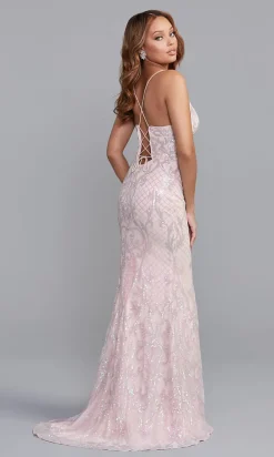 Iridescent-Sequin Long Sexy Formal Dress for Prom