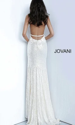 Jovani Long Sequin Backless Prom Dress with Slit
