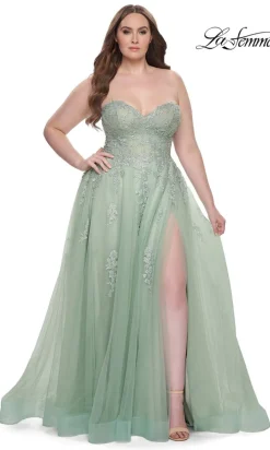 La Femme 31570 Plus-Size Formal Prom Dress