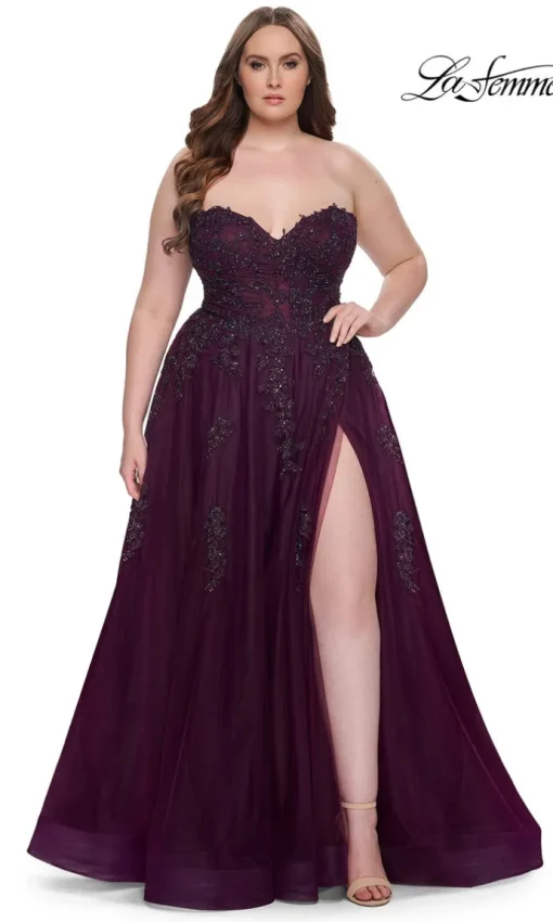 La Femme 31570 Plus-Size Formal Prom Dress
