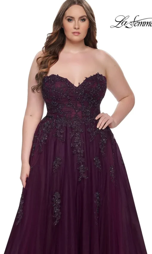 La Femme 31570 Plus-Size Formal Prom Dress