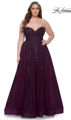 La Femme 31570 Plus-Size Formal Prom Dress