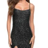 La Femme Scoop-Back Sequin Short Homecoming Dress