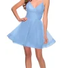 La Femme Short Fit-and-Flare Homecoming Dress