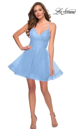 La Femme Short Fit-and-Flare Homecoming Dress