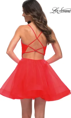 La Femme Short Fit-and-Flare Homecoming Dress