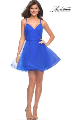 La Femme Short Fit-and-Flare Homecoming Dress