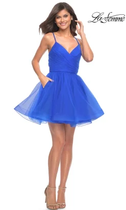 La Femme Short Fit-and-Flare Homecoming Dress