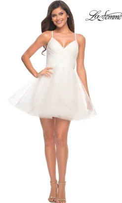 La Femme Short Fit-and-Flare Homecoming Dress
