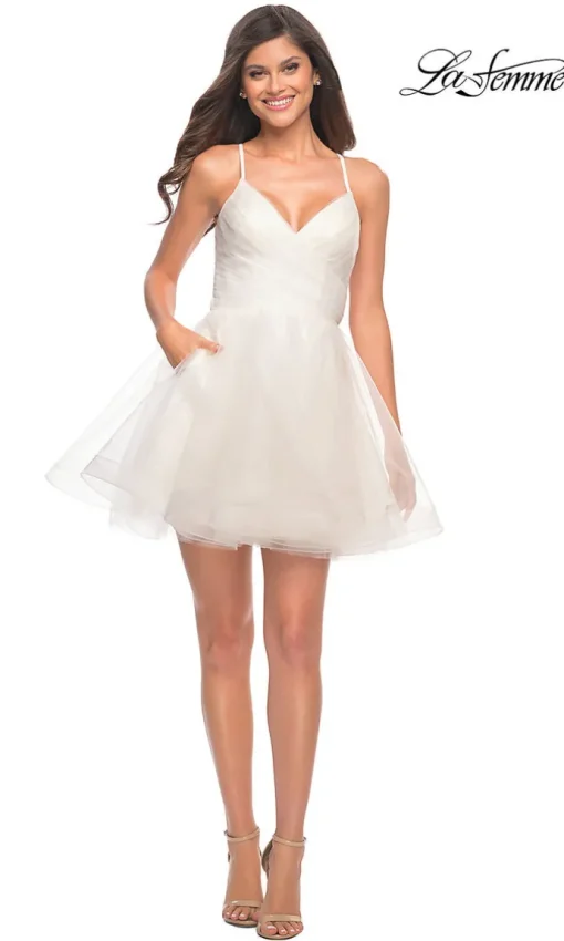 La Femme Short Fit-and-Flare Homecoming Dress