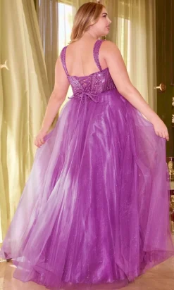 Long Plus-Size Formal Dress Cd0217C by Ladivine