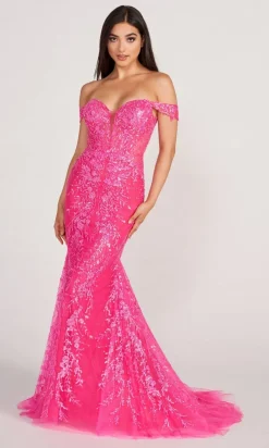 Off The Shoulder Lace Embroidered Prom Dress EW34007