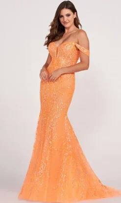 Off The Shoulder Lace Embroidered Prom Dress EW34007