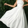 One-Shoulder Midi Semi-Formal Dress