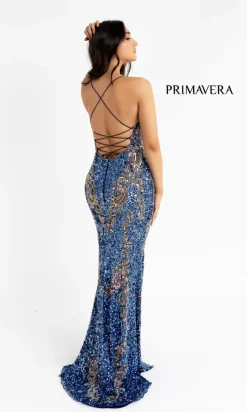 Primavera Ornate Long Sequin Formal Dress 3211