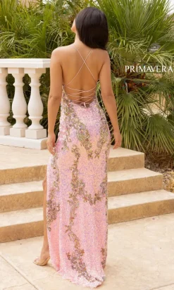 Primavera Ornate Long Sequin Formal Dress 3211