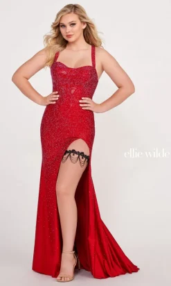 Prom Dress With Garter By Ellie Wilde EW34029