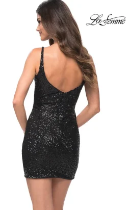 Semi-Formal La Femme Short Sequin Cocktail Dress