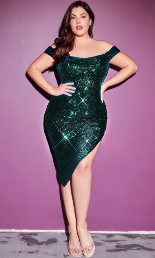 Short Plus-Size Party Dress CH190C by Ladivine