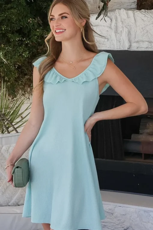 Short Ruffled Casual Summer Dress