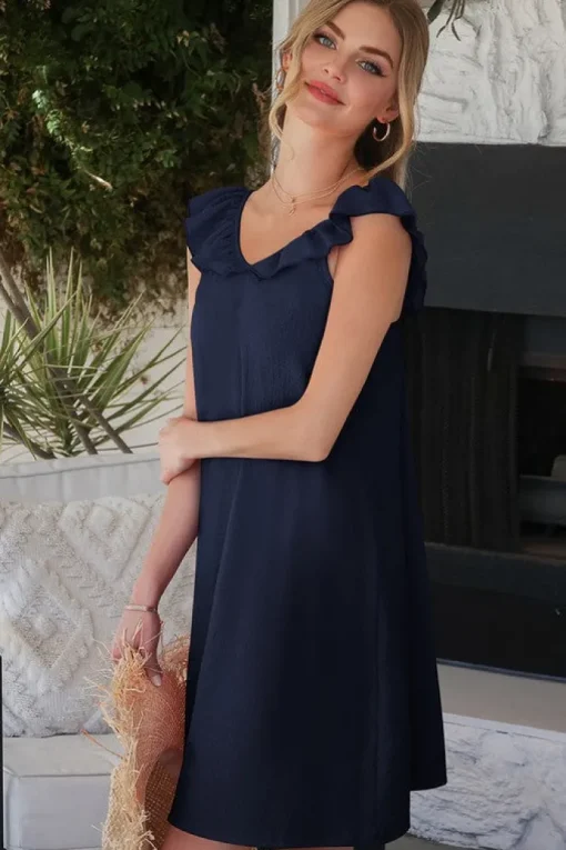 Short Ruffled Casual Summer Dress