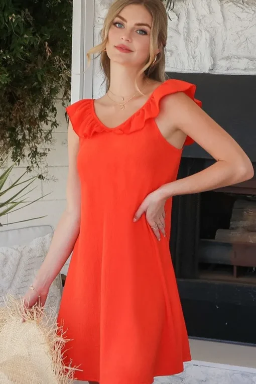Short Ruffled Casual Summer Dress