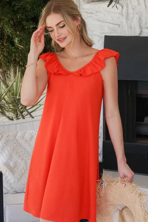 Short Ruffled Casual Summer Dress