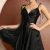 Shoulder-Tie Short Simple Homecoming Dress
