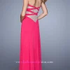 Strapless Long La Femme Prom Dress with Front Knot