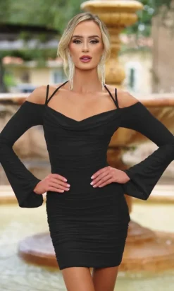 Zoe by Velvi Ruched Tight Party Dress